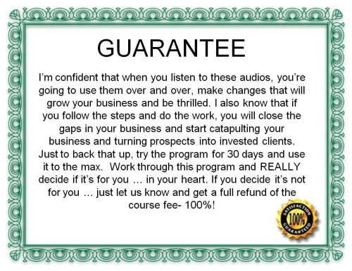Guarantee for Free Teleseminar Series Grow Biz Guarantee for Free Teleseminar Series Grow Biz